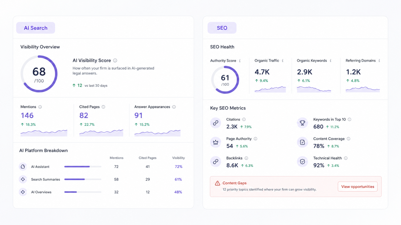 Search and content planning for law firm SEO